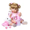 Lalki npk 50 cm pełne ciało miękka silikonowa słodka twarz Reborn Toddler Baby Girl Doll Birthday Dift Dift Wysokiej jakości Doll 230829