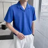 Men's Polos Men Polo Shirts Short Sleeve Breathable Male Cotton Tee Shirt Knitted Ice Silk Tops Plus Size 2023
