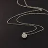 Pendant Necklace Designer Shinning Big Round Zircon Crystal Charm Choker for Women Fashion Wedding Love Jewelry
