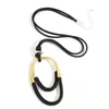 Pendant Necklaces ALLYES Two Tone Splicing Black Leather Rope Necklace For Women Trend Simple Boho Collares Charm Jewelry