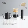 Canecas Conjunto de café Acessórios Moedor manual Moinho Pote de vidro com filtro Gotejador Gooseneck Chaleira Especializada Barista Kit 230829