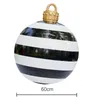 Autres fournitures de fête d'événement 60 cm de Noël en plein air gonflable décoré balle PVC géant grandes boules de Noël décorations d'arbre jouet balle sans lumière 230828