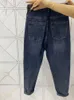 Kvinnors jeans y2k stor smal nio poäng pappa 2023 höst fett mm lös päronform harlan byxor för kvinnor