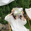 Duże kobiety koronkowe kwiatowe kosmetyczne torba na płótnie Wodoodporne zamek błyskawiczne makijaż w torbie podróżne organizator Organizator kosmetyków