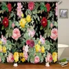 Shower Curtains 3d Bathroom Curtains Colorful Beautiful Flowers Printing Shower Curtains Home Decoration Waterproof Fabric Bath Screen R230829