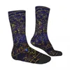 Chaussettes pour hommes Hip Hop Vintage hémisphère nord Constellation zodiaque astrologie fou sans couture imprimé nouveauté équipage chaussette garçons