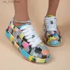 Women's Vulcanize 2023 Dress New Fashion Thick-soled Sports Female Graffiti White Shoes Outdoor Casual Sneakers Plus Siz 39e4