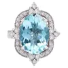 Pierścienie klastra Topaz Blue Crystal Ring European and American Luxury Micro-In-ink-ink-ink-indemeories