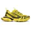 Designer sapatos casuais 3xl tênis em preto cinza amarelo paris moda pista treinadores malha confortável nylon aumentar tênis homens mulheres jogging caminhadas treinador