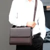 Laptop Bags Leather Executives Briefcases For Men Designer Business Tote Bag Wallet Handbag Shoulder Ipad Square Side Crossbody Document 230828