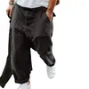 Herrbyxor last män joggar hip hop techwear hippie byxor för streetwear fasta plus storlek fickor överdimensionerad