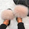 Quality Slippers Women Fur Slide Female Furry Sandals Lady Outdoor Fluffy Summer Luxury Flat Shoes Women Better