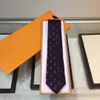 Luxury Men's Letter Tie Silk Ties Pattern Printing Jacquard Party Wedding Knitting Fashion Design With Box