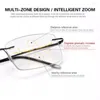 Occhiali da sole Occhiali da lettura in metallo Transizione pocromica Ipermetropia Vision Care Occhiali da presbite multifocali 1.0 4.0