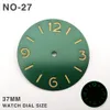 Outros relógios 37mm Watch Dial Verde Luminoso Modificado Watch Face Watch Parts Acessórios para IWC Pilot 3600/6497 Movimento Automático 230829