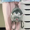 Waist Bags 2023 Velvet Women's Bag Cartoon Backpack Plush Doll Mini Cute Book Versatile Casual Gift s 230828