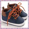 Primeros caminantes zapatos de bebé niños suela suave zapatillas deportivas para niños nacidos transpirables casuales de cuero PU Prewalker 0-18 meses