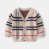 Pullover Cardigan Sweater Boys Autumn Coat Toddler Kid Baby Spring V Neck Knit Top Fashion Girls Knitwear Clothes 230828