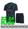 Haaland Cities Soccer Jerseys 23 24 De Bruyne Mans Grealish Mahrez 2023 2024 Football Shirt Unifor Kids Set Alvarez fans Manchesters