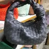 Italy Jodie Handbag Woven Bun Womens Dumplings Knotted Ox Horn Cloud Hobos Underarm