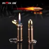 Creative Bullet Shape No Gas Lighter Portable Key Chain Metal Grinding Wheel Military Collection Crafts Smoking Gadgets HA5P