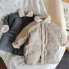 Down Coat Girls Baby's Child Ceket 2023 Sağlam sıcak artı kadife kalınlaştırıcı kış sonbahar pamuk dış giyim fermuar çocuk