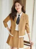 Robe deux pièces uniforme scolaire conception jupe costumes haute qualité femmes étudiant ensemble femme fille enseignant travail étude porter Blazer