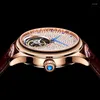 Armbanduhren AESOP Echt Tourbillon Mechanische Hand Wind Saphir Herrenuhren Strass Uhr Männer Gold Relogio Masculino A