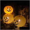 Inne imprezy imprezowe dostawy 5/PCS Halloween Decorations Air Balon Halloweenpumpkin Ghostballoons Shine Inflate Toys Globos Pumpk Dhe8z