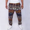 Men's Pants String Casual Traditional Nation Style Printed Cotton And Linen Ethnic Sweatpants Streetwear