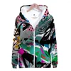 Men's Hoodies Textures 3D Zipper Fashion Colorful Classic Chinese Style Hoody Sweatshirts Casual Top