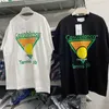 Men's T-Shirts Good Quality 2023ss Green Triangle Casablanca Fashion T-Shirt Men Casablanca Tennis Club Tee Black White Women T Shirt