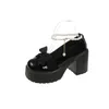 Scarpe eleganti Lolita Donna Ragazza giapponese Piattaforma Tacchi alti neri Moda Mary Jane Chunky Cosplay Sandali femminili