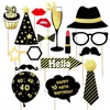 16pcs Photo Booth Props 18 21 30 40 50 60th Birthday Party Photobooth Anniversary Decortions Event Festive Supplies HKD230829