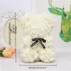 Decorative Flowers Wreaths DIY 25 cm Teddy Rose Bear With Box Artificial PE Flower Bear Rose Valentine's Day For Girlfriend Women Wife Mother's Day Gifts 230828