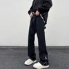 Jean Cargo noir blanc hommes coupe ajustée mode été jean droit hommes Streetwear Hip-hop poche Denim pantalon hommes pantalon S-3XL HKD230829