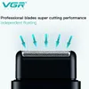 Rasoirs électriques VGR rasoir électrique tondeuse à barbe professionnelle rasoir Portable Mini rasoir rasage alternatif 2 lames Charge USB pour hommes V-390 230828