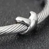 Bangle Multi Twisted Cable Wire Cross Bracelet For Women Classic Stainless Steel Fashion Stackable OPen Bangle Wholesale Retail 230828