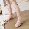 Bottes femmes bottes chaussures lolita Style japonais Mary Jane chaussures femmes Vintage filles haut talon étudiant grande taille 3044 230829