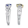 Обручальные кольца Zelda слезы королевства Zora Sapphire Sterling 925 Серебряное обручальное кольцо 230828