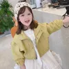 Jackets Girls Jacket Leather PU Kids Coats Children Outerwear Spring Autumn 2023BT348