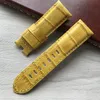 Assista Bandas 24mm Handmade Costurado Genuíno Bezerro Couro Watch Band para implantação Fivela Pulseira Strap para PAM Enviar também 230828