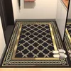 Carpets Luxury Gold Entrance Doormat Carpets for Living Room European Home Decor Floor Carpet Non-slip Bedroom Lounge Door Mat Washable x0829