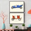 Vintage Auto Canvas Schilderij Oude Automodellen Poster En Print Wall Art Foto Voor Woonkamer Jongens Slaapkamer Imagen Decor geen Frame Wo6