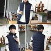 Coletes masculinos zip up homens colete aconchegante colete de inverno acolchoado quente elegante com bolsos de zíper suporte colar pescoço proteção acolchoada