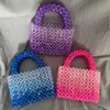 Bolsos Bolso de mujer de moda transparente acrílico degradado de tres colores tendencia 2022 Popu mini rosa azul se puede combinar con iPhone 13 Pro Maxstylishhandbagsstore