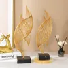 Obiekty dekoracyjne figurki kreatywne lekkie luksusowe salon dekoracja metalowa konch rzemieślniczy grafika