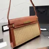 Dokuma Manhattan Çanta Kadınlar Crossbody Omuz Çantası Tuval Çanta Tasarımcı Çantası Çanta Çok Çantalı Sebze Tenlenmiş Deri Omuz Sırt Çantası Klasik Donanım