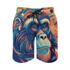 Erkek Şort Money Maymun Hawaii Yüzme Soyutma Soyutlama İllüstrasyon Erkekler Hızlı Kuru Spor Yüksek Kalitesi Artı Boyut Plaj Kısa Pantolon