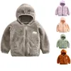 ジャケット1 8歳の子供用Hコート赤ちゃんサンゴのフード付き厚くなった男の子と女の子の中型幼児の女の子冬のコート